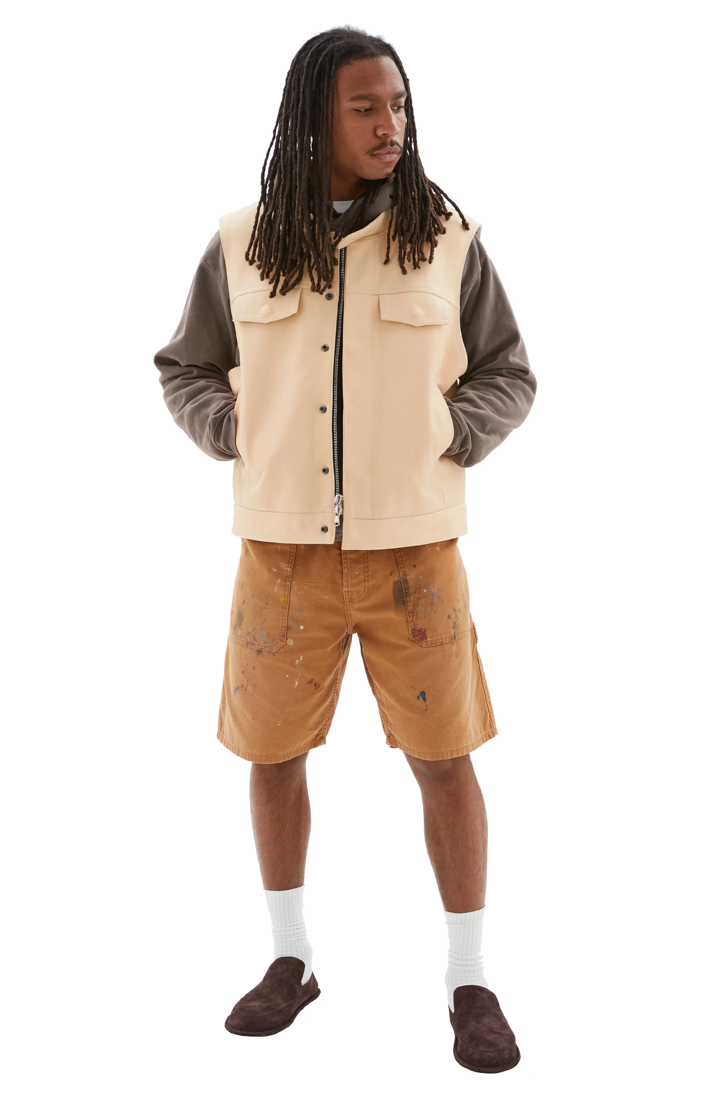 Riding Leather Vest (Natural)