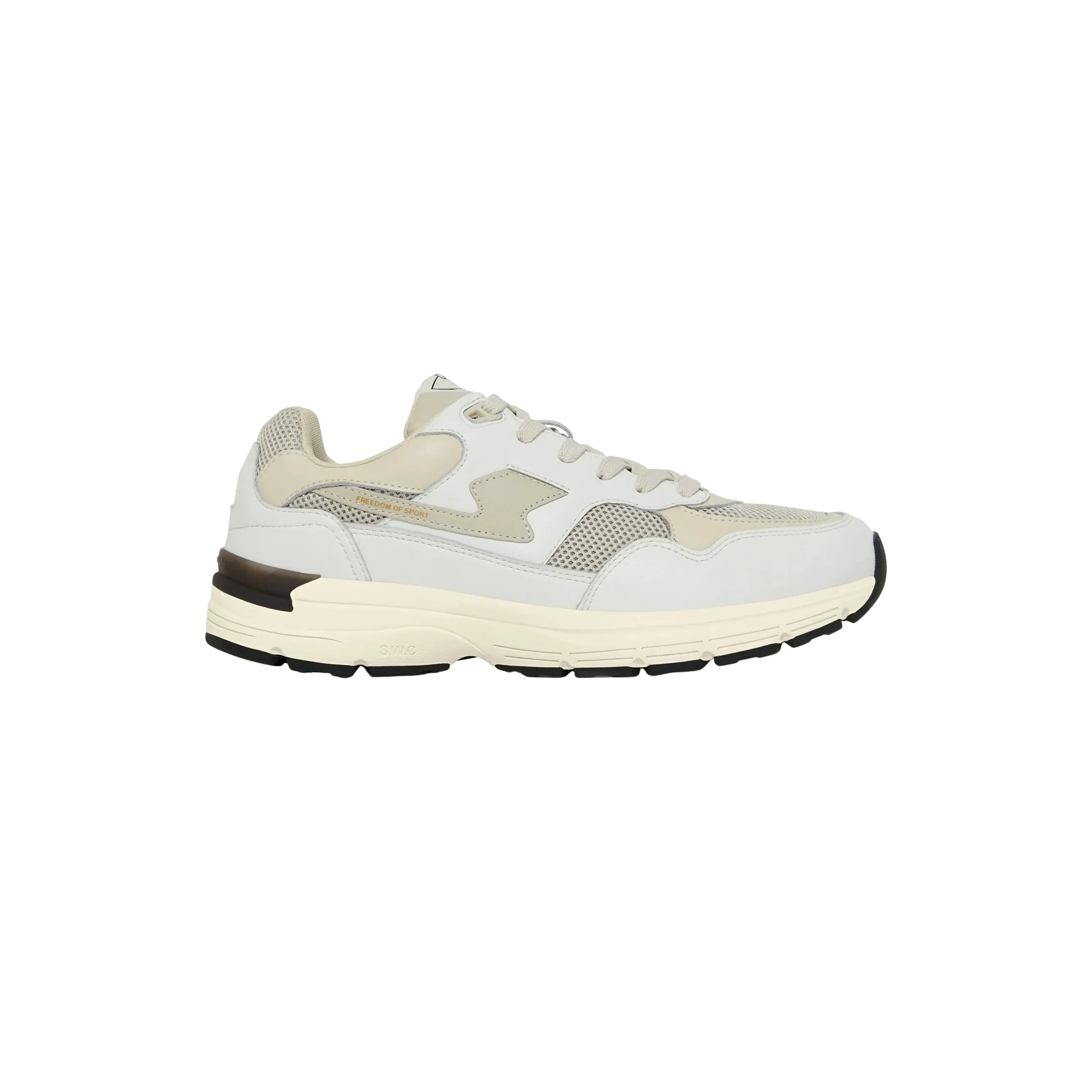Amiel S-Strike Leather Mix (White/Ecru)