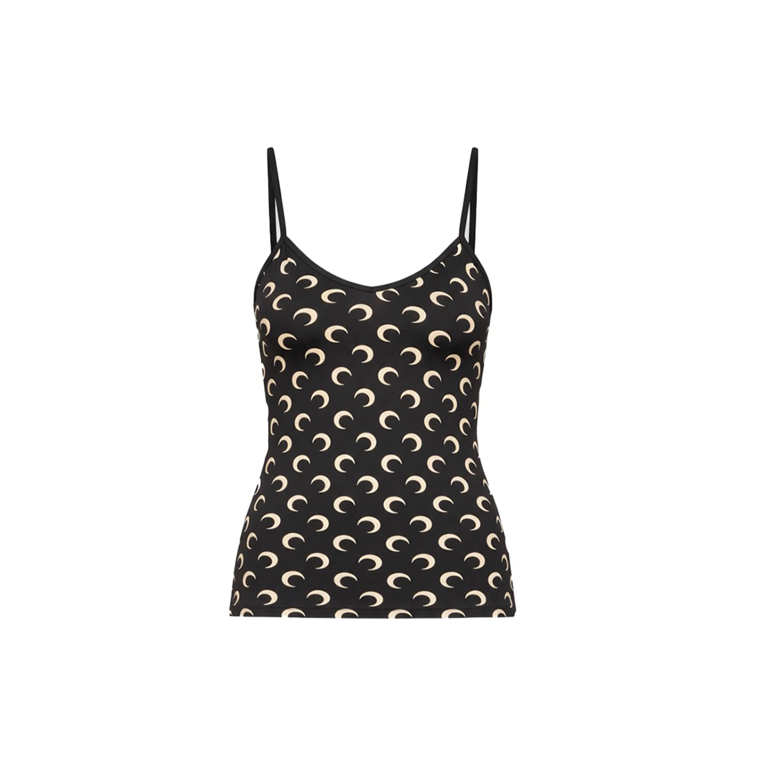 Moon Printed Jersey Straps Top (Inverse Tan)