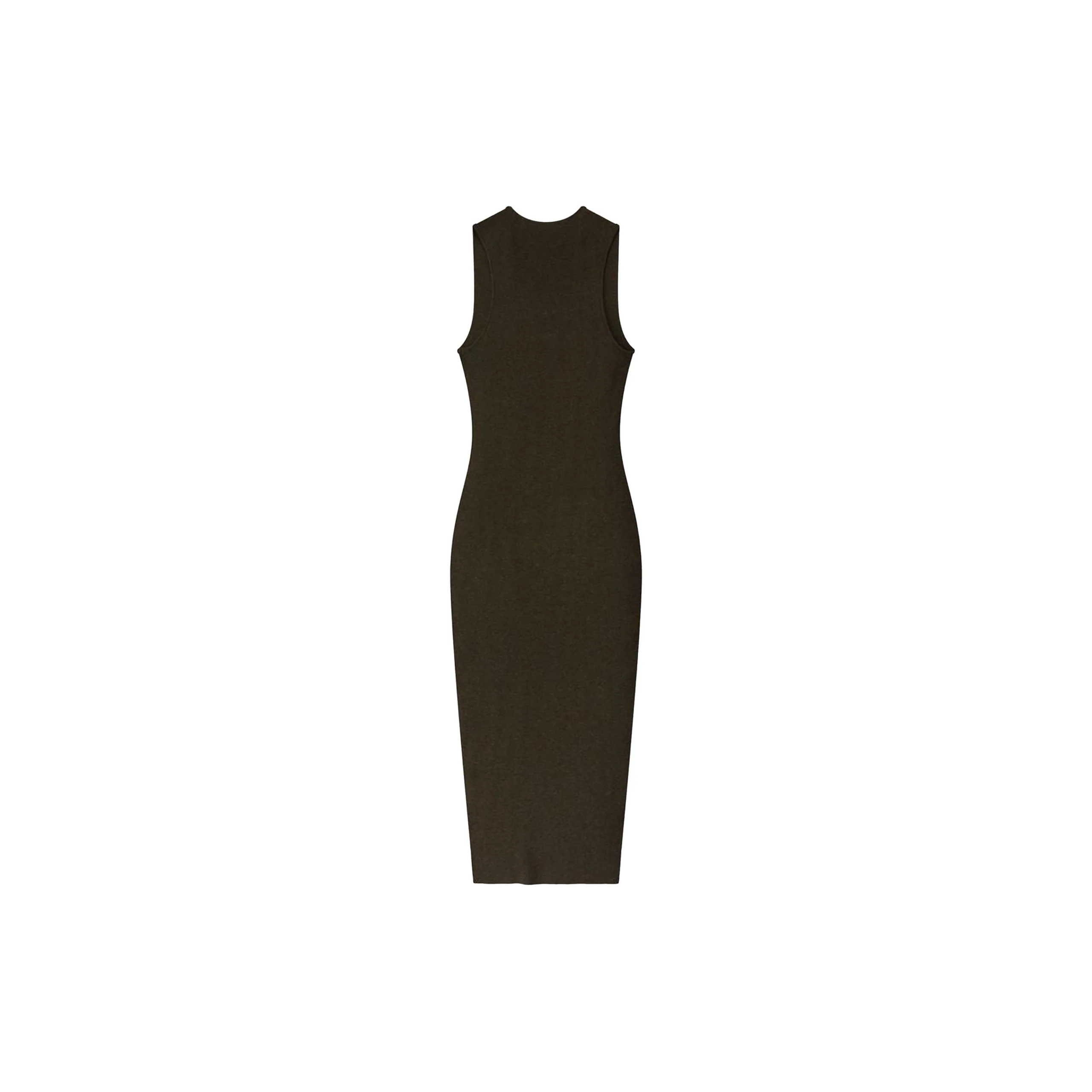 Womens Rib Tank Dress (Brown)