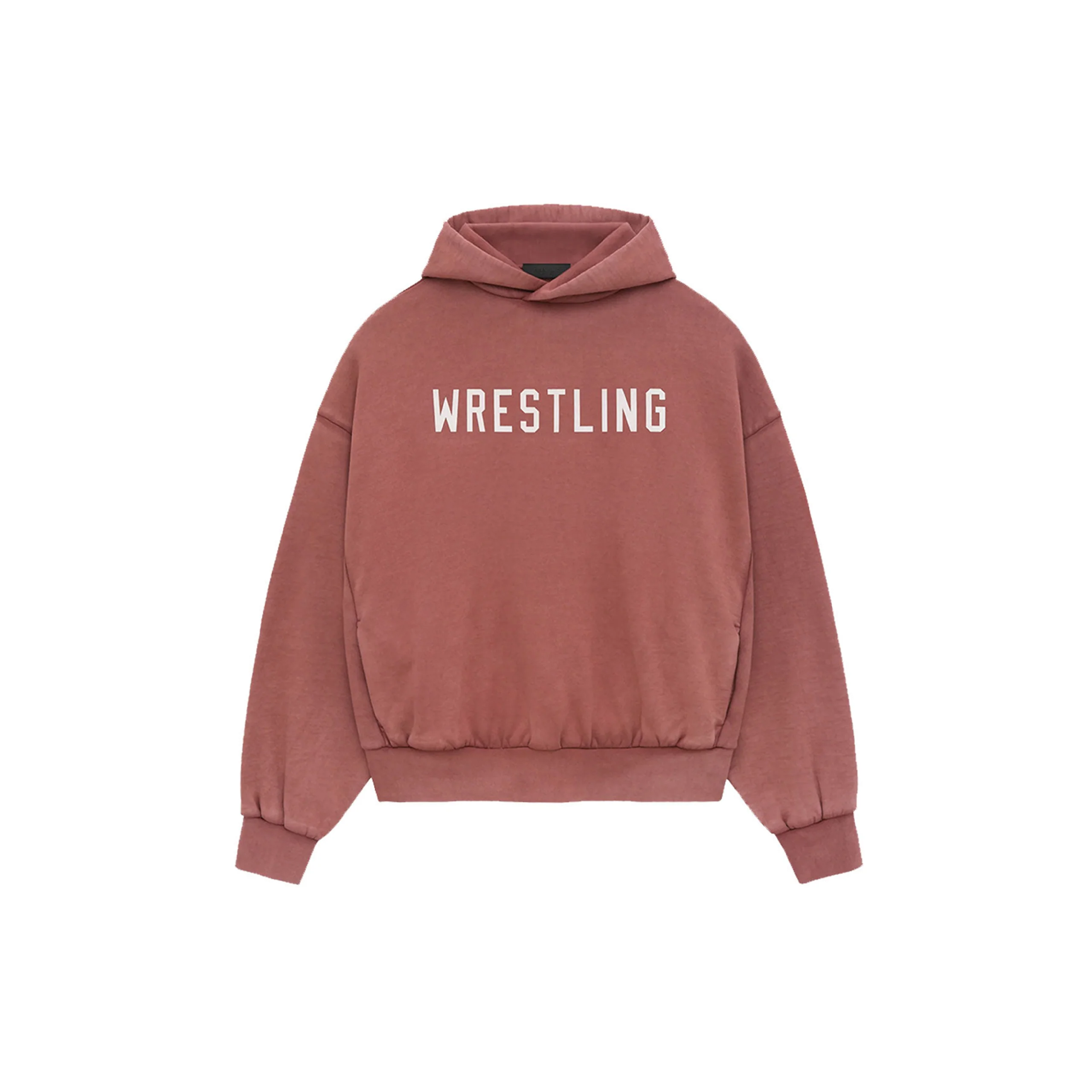 Heavy Fleece Vintage Shrunken Hoodie (Crimson)