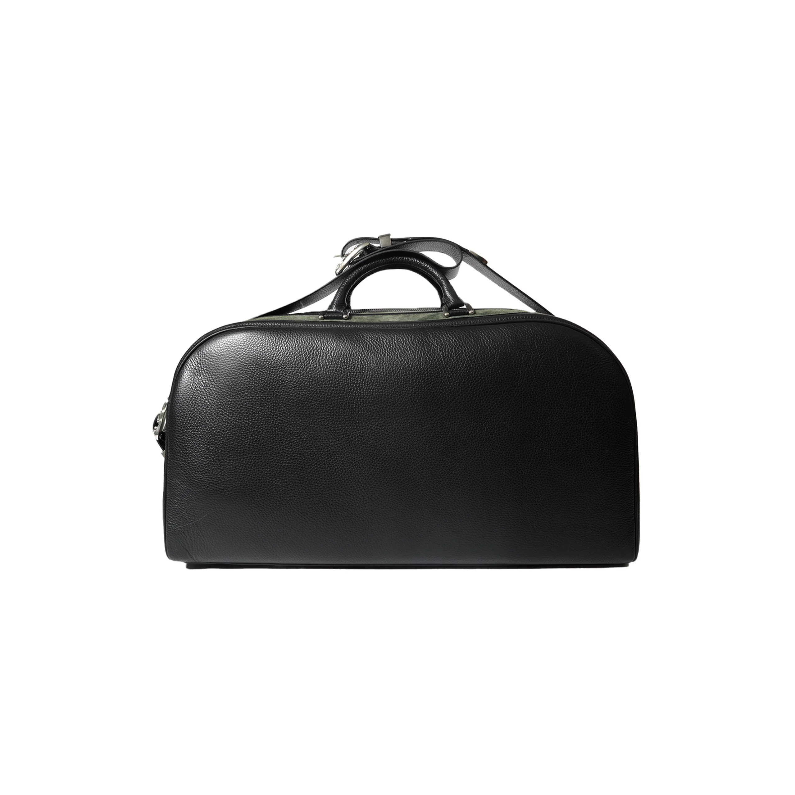 Belt Strap Weekender (Green Suede/Black/Cream)