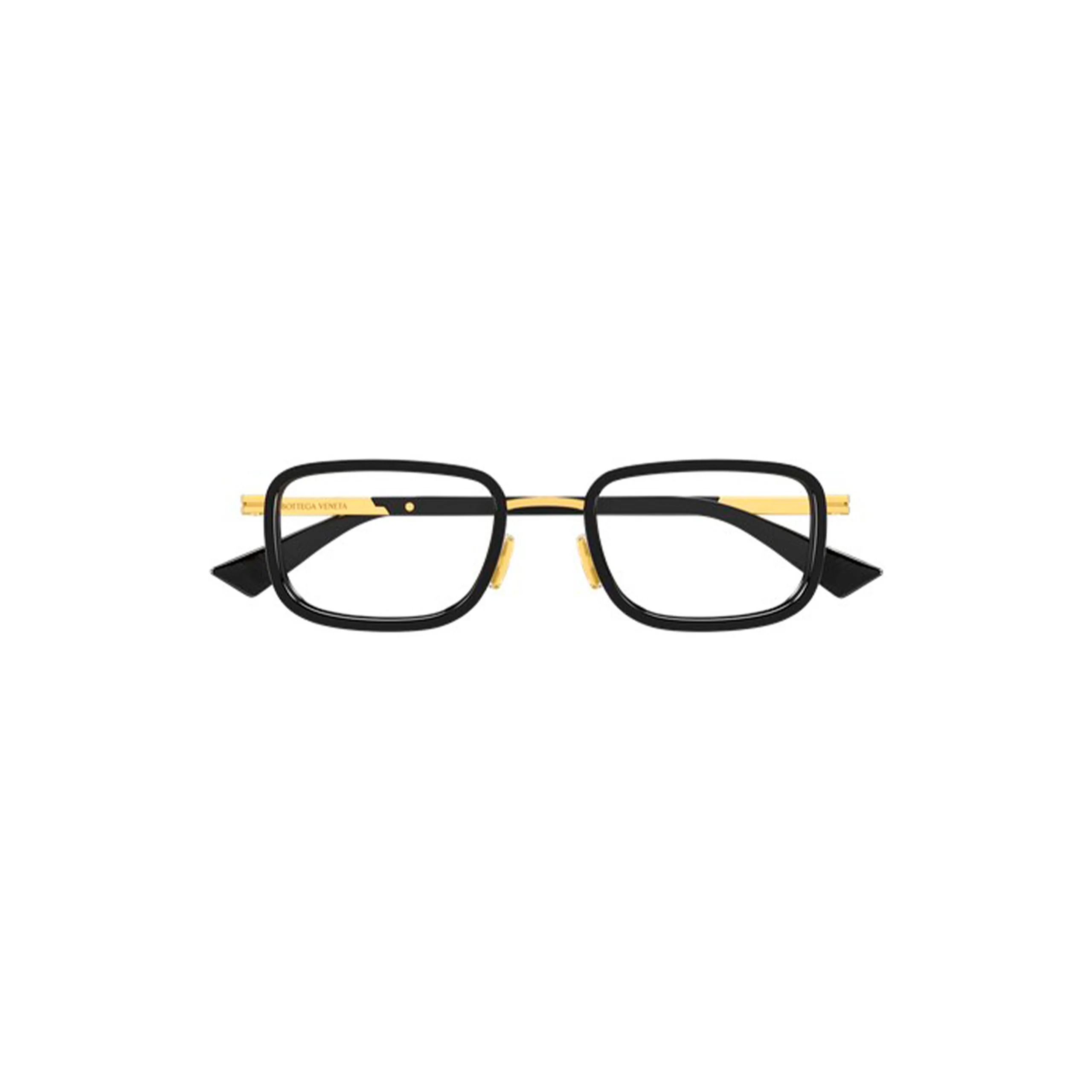 Rectangular Shape Eyeglasses (Gold/Transparent)
