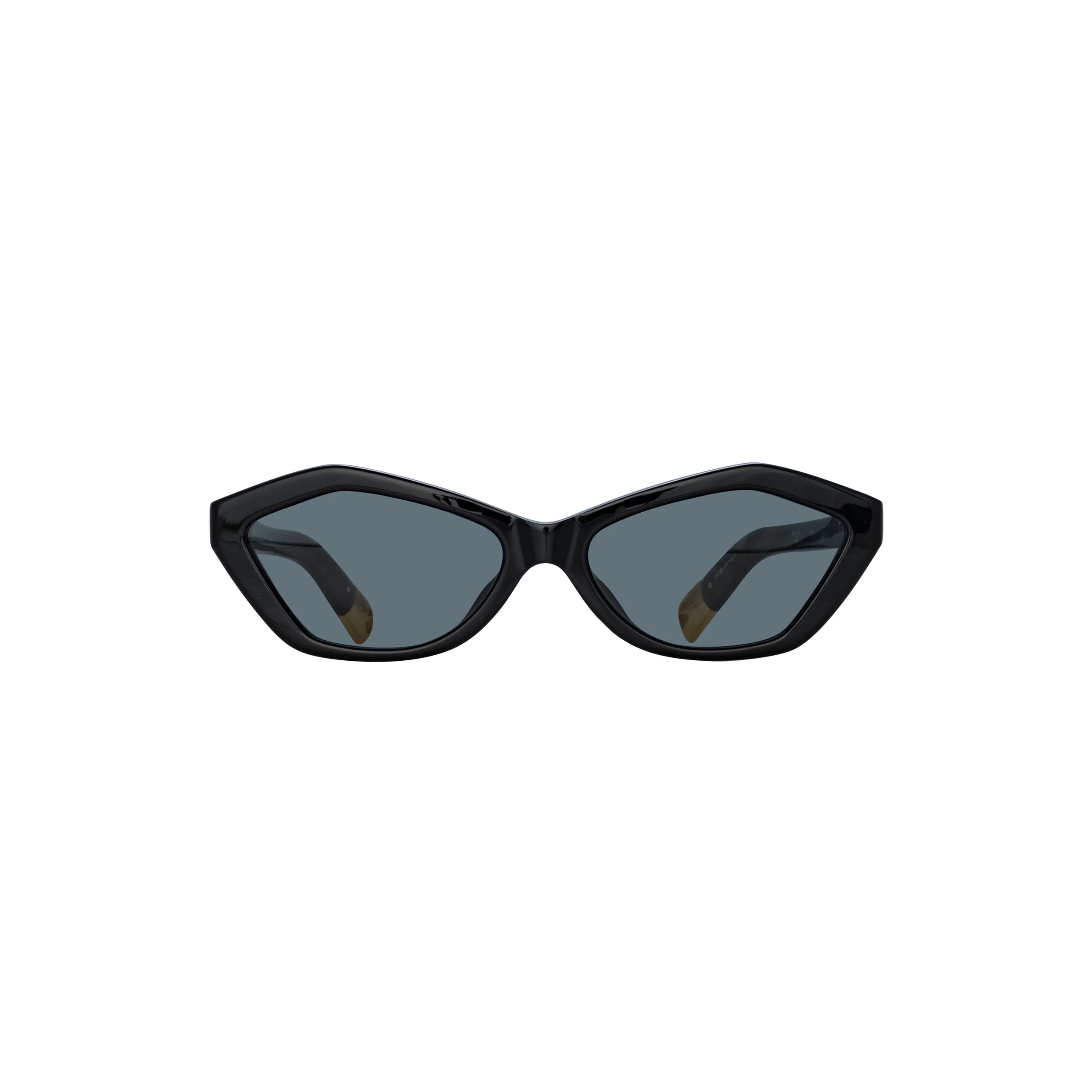 x Jacquemus Bambino Angular Sunglasses (Black/Yellow Gold/Grey)