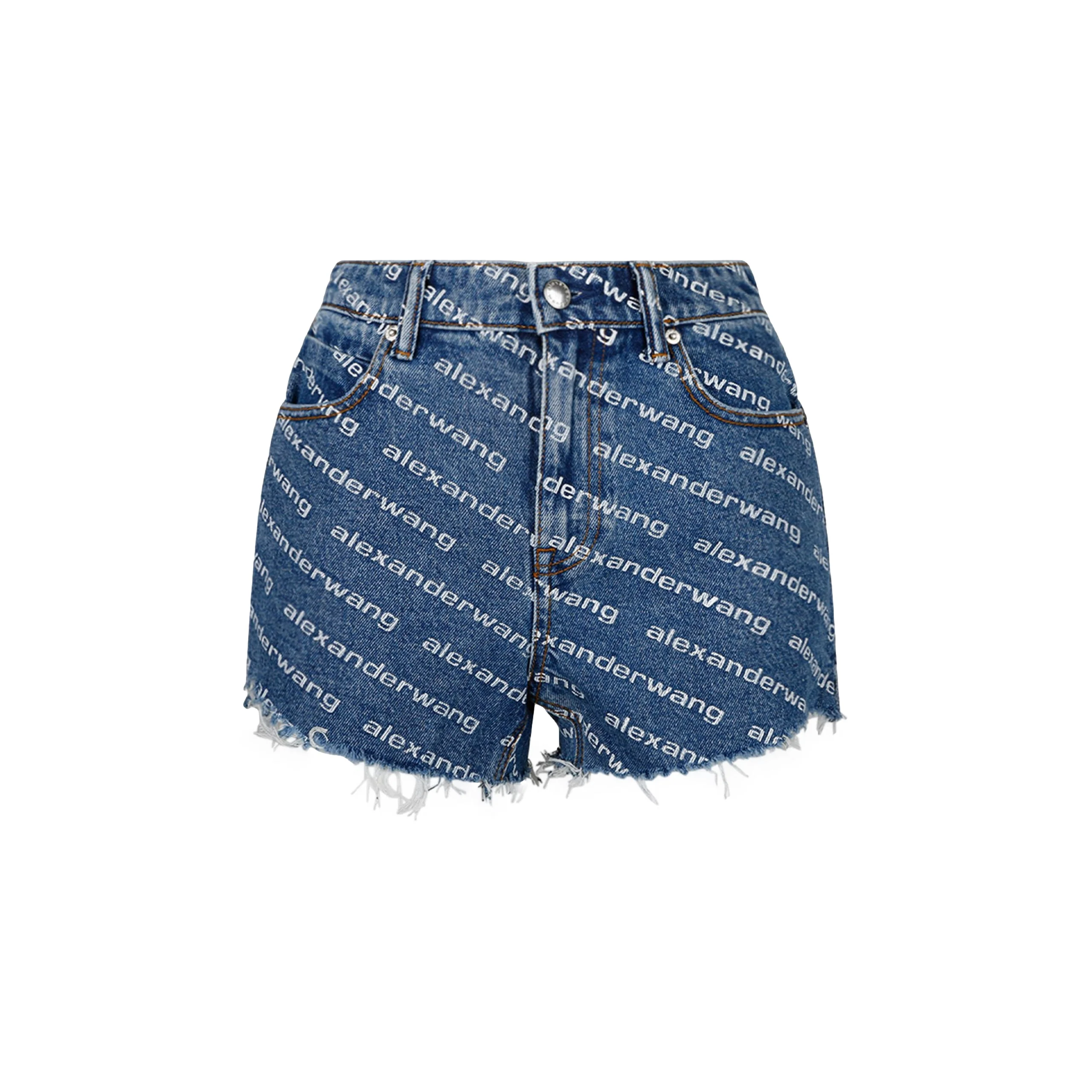 Bite Logo Short In Deep Blue Denim (Deep Blue/White)