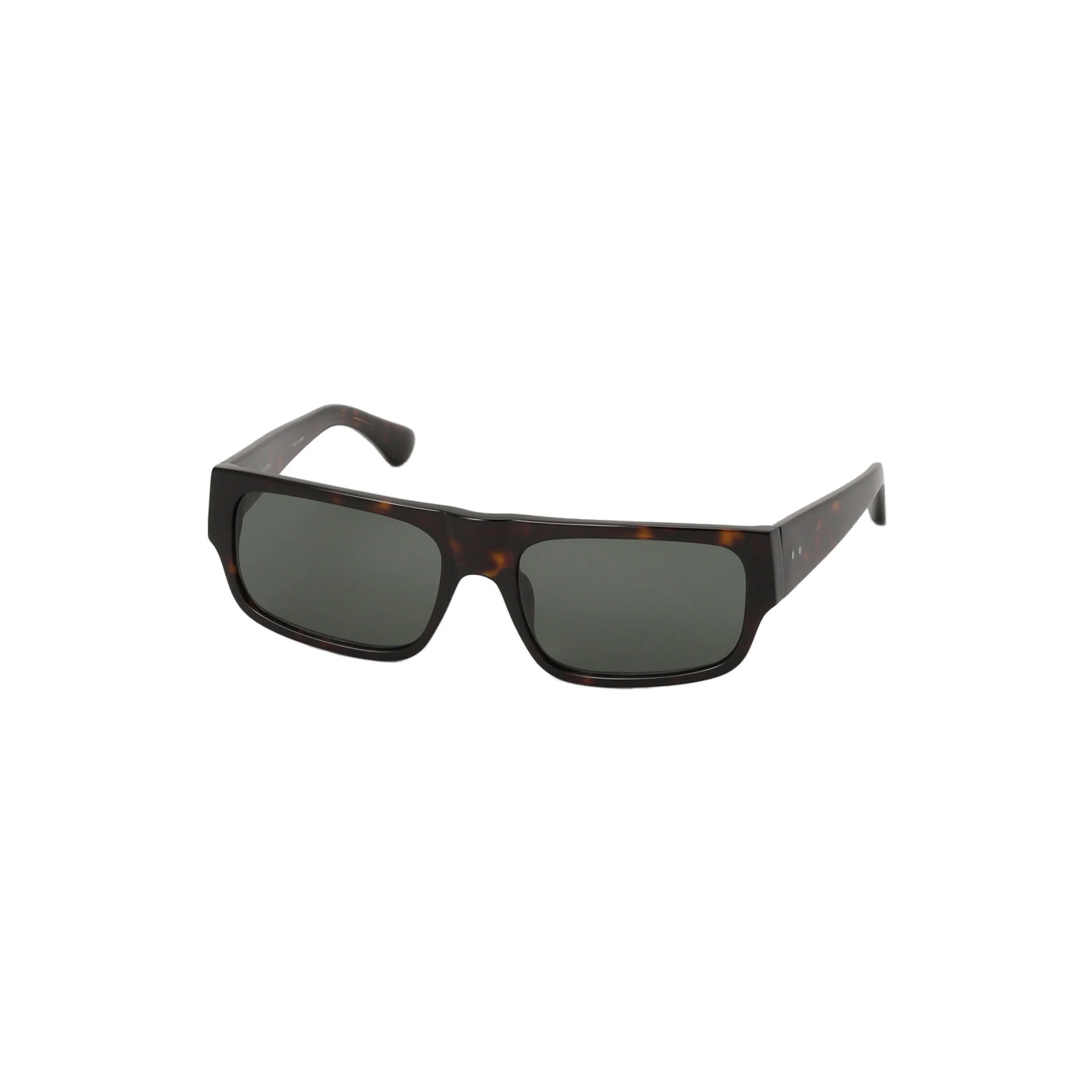 x Dries Van Noten Rectangular Sunglasses (Tshell/Brushed Gold/Bottle Green)