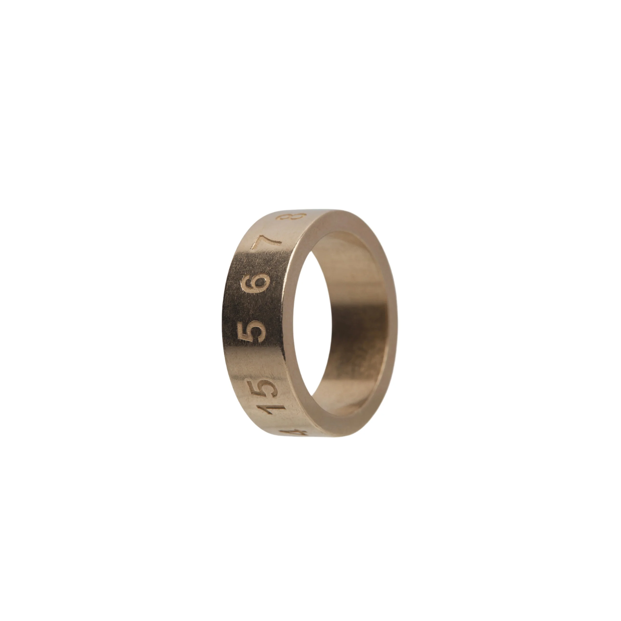 Numerical Ring 6.5mm (Yellow Gold Plating Burattato)