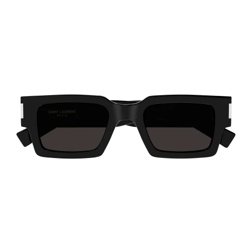 Squared Sharp Shape Sunglasses (Black/Crystal/Grey)