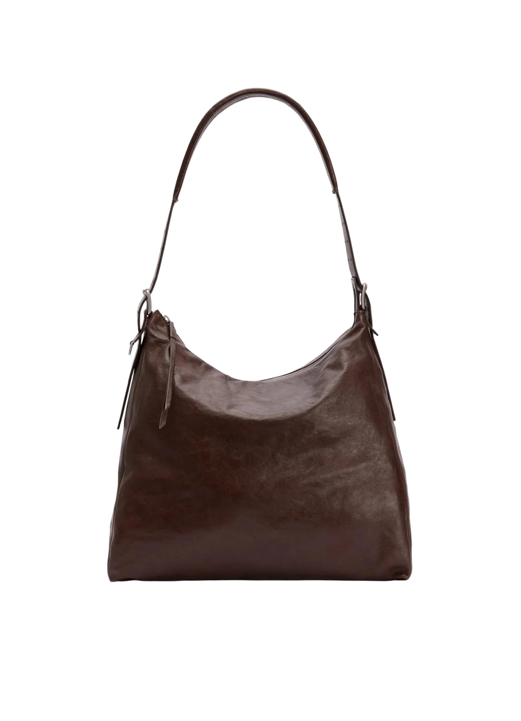 Belted Hobo Bag (Dark Chocolate)